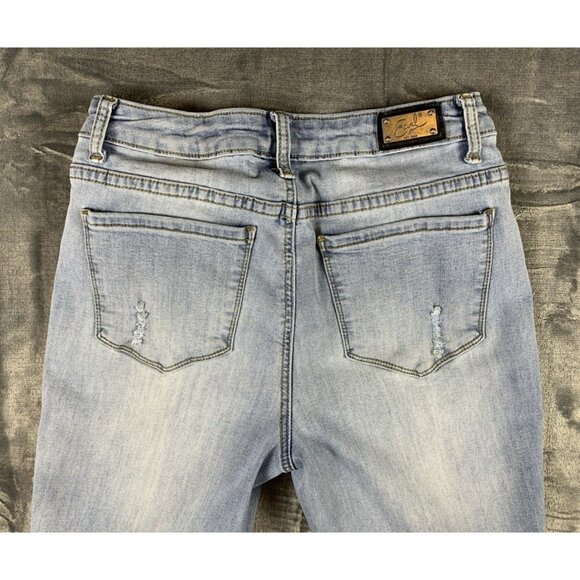 Earl Jean Women's Size 8 Embroidered Floral Butterfly Dragonfly Skinny Jeans - Picture 8 of 11